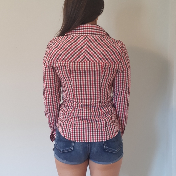 EUC Gingham Guess Blouse - Picture 3 of 7